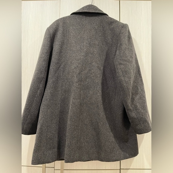 Talbots‎ | 100% Wool Classic Pea Coat | Charcoal Grey | Petite 14 - Picture 2 of 11